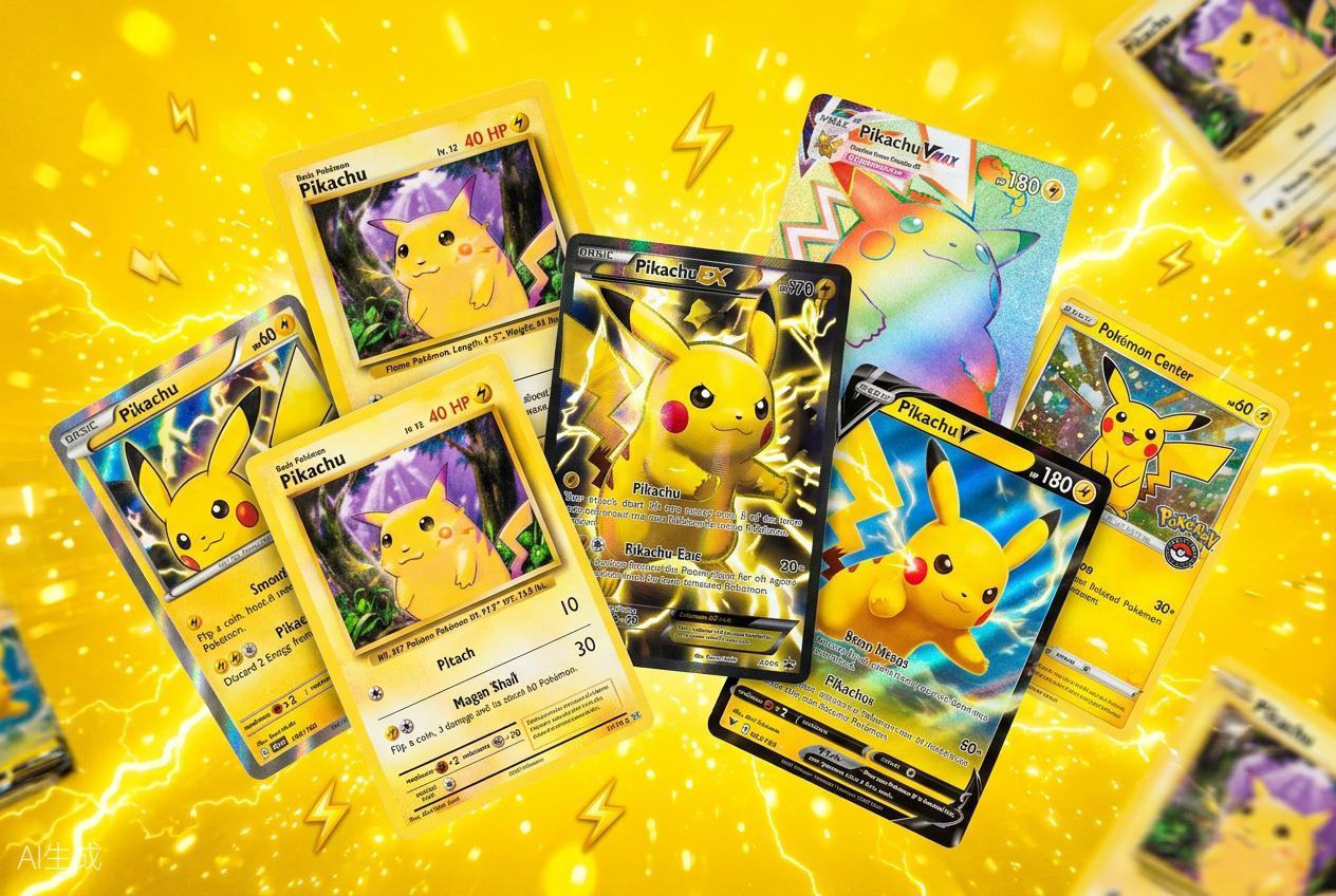 Pikachu a tema pacchetto di carte Pokémon